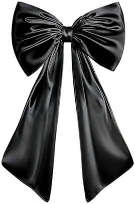 ZUOKEMY Large Bow Decor for Room, Large Black Bow Birthday Party Backdrop, Wall and Door Decorations for Birthday, Wedding, Bridal Shower, Coquette Theme (Black)