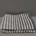 FRESHMINT Chunky Ombre Chenille Bathroom Rug 20"x32", Water Absorbent Soft Bath Rugs for Bathroom Floor, Thick Non Slip Cute Bath Mat Washable Quick Dry Shower Mats, Gray and White