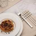 Alata Cube 8-Piece Forged Stainless Steel Dinner Forks, Mirror Finish, Dishwasher Safe