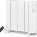 1500W Convection Heaters-Wall Panel Heater-Electric Heater for Indoor Use, Quiet Fan-less Design, Energy Efficient Heating with Remote Control, 24h Timer, Child Lock