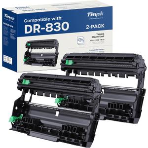 Compatible DR830 Drum Unit Replacement for Brother DR-830 TN830XL TN830 Drum Unit to use with Brother HL-L2460DW DCP-L2640DW HL-L2405W MFC-L2820DW HL-L2480DW HL-L2400D Printer 2 Pack (Drum only)