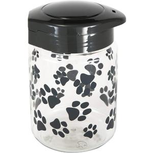 Lixit Dog Treat Plastic Jar, 64 ounce (Grey)
