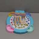 Light Up Fishing Game Toys, Rotating Board Game with Music Including 45 Fishes and 8 Fishing Poles, Party Game Toys for Kids Age 4 5 6 7 8 and Up