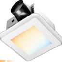 Amico Bathroom Exhaust Fan with Light, 80 CFM, 0.9 Sones, 1000LM, 5CCT, Easy Install, Ceiling Mount Shower Bathroom Fan, Adjustable Household Ventilation Fan, ETL & FCC Certified