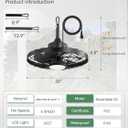 LEDIARY 20" Outdoor Ceiling Fan with Lights,IP65 Waterproof Gazebo Hanging Fan with Remote Control Smart App, Plug in Caged Ceiling Fan with 3CCT 6-Speeds for Patio Porch Pergola(Black)