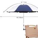 Chair Umbrella with Clamp,46 inches UPF 50+ Clip on Parasol for Patio,Beach Chairs,Strollers,Wheelchairs,Golf Carts