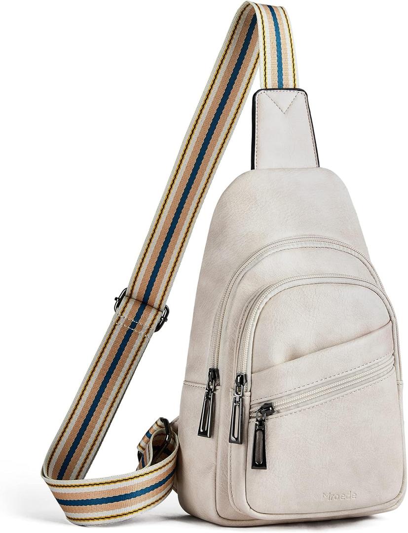 Mroede Sling Bag Crossbody Bags for Women Small Cross Body Bag Fanny Packs Chest Sling Purse for Daily Travel Leisure Sport