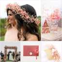 6'' Mini Size Pink & White Dried Babys Breath Flowers 4000+, 70Pcs Natural Gypsophila for DIY Art Crafts, Dry Flowers Bulk for Vase Resin Nails, Valentine's Day Decor, Room Table Wedding Gifts