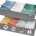 Closet Organizers and Storage - Maximize Space with Under Bed Storage Containers & Clothes Storage - Ideal Closet Organizer, Toy Storage Organizer & Under bed Storage (Grey, 2 Pack)