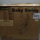 Ezebaby Baby Swing for Infants and Newborns with 5 Unique Motions, Adjustable Speed and Positions, Lullabies, Infant Swing with 5-Point Harness, Baby Swing for Newborn Babies 0-9 Months Grey