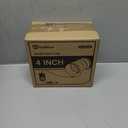 Hon&Guan 4 Inch Inline Booster Duct Fan with Speed Controller - 130 CFM Airflow with 6W Ultra-Low Power and Low Noise