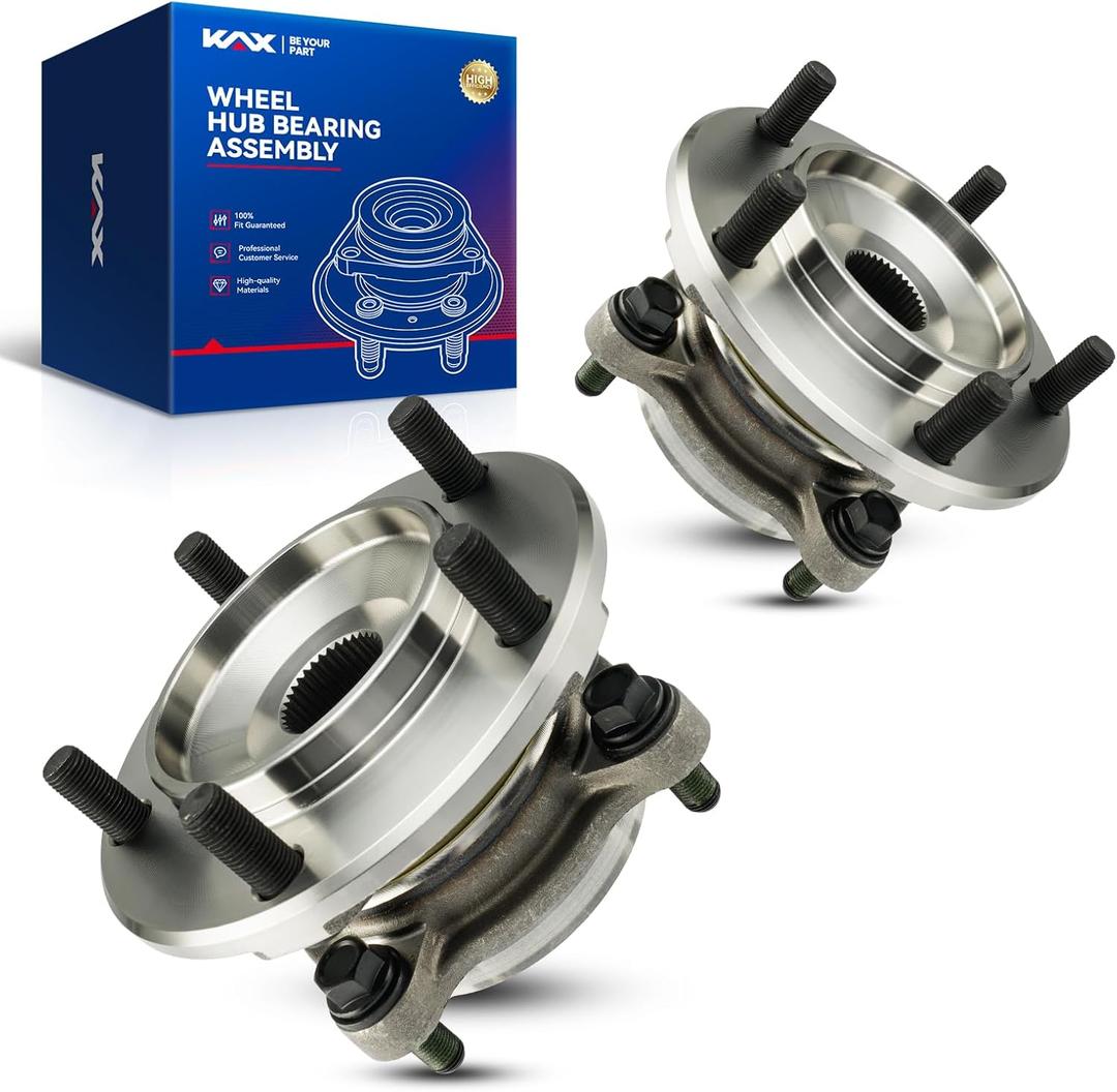 KAX 515202 Pair Front Wheel Hub Bearing Compatible with 2007-2009 Toyota Tundra 4.7L 4WD
