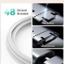 2Pack Travel Essentials,3 in 2 USB C Cable for Apple Watch Charger,iPhone Charger, Multi Charging Cable, Cruise Vacation Camping, Portable for iWatch Series 11-2/Ultra/SE & iPhone 17-12, Car, White