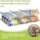 Can Organizer for Pantry Soda Can Organizer Automatic Rolling Food Pantry Storage Rack Can Dispenser for Fridge Holds 36 Cans, Fits 5.8-Inch Soda and Can, Set of 9