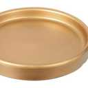 M METERXITY 3 Pack Planter Saucers - Ceramic Plant Tray Flower Pot Drip Trays Round Apply to Outdoor/Garden (4/5/6inch, Gold)