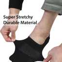 Pro Mountain Thin No Show Socks Seamless Wide Toe Box 6 Pack Liner Unisex Size S to X-Large Cotton Footies (Medium)