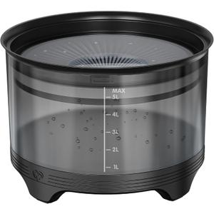 UPSKY 5.5L Dog Water Bowl,186oz Large Capacity No Spill Water Bowl for Dogs, Splash Proof Slow Water Feeder with Heightened Base, Anti-Slip Slow Drinking Pet Water Bowl for Messy Drinkers, B-Black