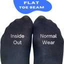 Diabetic Ankle Socks for Men 9-12 Non-Binding, Thin Cotton Wide Ankle Socks Loose Fitting Top Black 4 Pairs, Size: 10-13