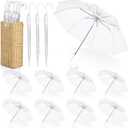 Aodaer 39.4 Inch Clear Wedding Umbrella with Foldable Storage Box
