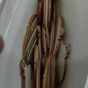 Yulejo 36 Pcs Christmas Peppermint Ornaments Colorful Lollipop Candy Cane Wood Hanging Ornaments with Rope Christmas Lollipop Candy Ball Pendants for Xmas Tree Wreath Party Decorations