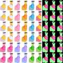 Poen 50 Pcs Resin Miniature Alpaca Figurines Glow in Dark Luminous Mini Animals Alpaca Llama for Garden Landscape Aquarium Dollhouse Decor (Elegant Style)