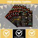 Vintage 65th Birthday Plates and Napkins, 96PCS 65th Birthday Party Decorations Supplies for Women Men, Back in 1961 Cheers to 65 Years Disposable Tableware Set Serve 24