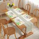 Watercolor Easter Placemat with Bunny,Placemats Set of 4,Easter Egg Dining Mat for Kitchen,Dining Room,Table Decoration,Watercolor Spring Holiday Themed Placemat 12x18 Inch