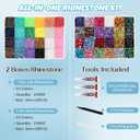 48000Pcs Resin Jelly Rhinestones Kit for Bedazzling,48 Colors Bedazzler Kit, 3mm