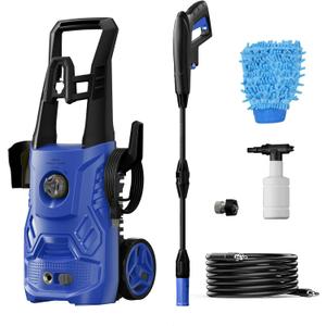 Pressure Washer, 4200PSI 2.6 GPM Power Washer with Foam Cannon 23FT Hose PATOOLIO Electric High Pressure Washer for Fences, Patios, Decks, Patios and Cars Powerwasher (Blue)