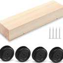 Pinkunn 9 Pcs/ 1 Sets Pinewood Car Kit Wooden Derby Race Cars, Includes 1 Pine Block, 4 Wheels, and 4 Metal Axle Pins for DIY Crafts Car Toys