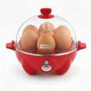 DASH Rapid Egg Cooker: 7 Egg Capacity Electric Egg Cooker for Hard Boiled Eggs, Poached Eggs, Scrambled Eggs, or Omelets. (Red)