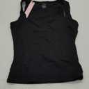 QINSEN Women's Sexy Sweetheart Neck Sleeveless T Shirts Double Lined Tees Slimming Fit Tops (Medium, Black)