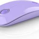 Wireless Bluetooth Mouse, Purple, 1600 DPI, Long Battery Life, Dual Connectivity, Quiet Click, High-Precision Optical Tracking, Versatile Compatibility