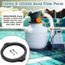 152165/ 1521656, 6-1/2-Inch Sand Filter Valve Clamp Assembly for Pentair Sand Filter Pump(with Screw and Nut for Six-Way 1-1/2 Inch HiFlow Valve; Sand Dollar(R) Filter Systems; Meteor Filter System