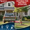 Tow Strap with Hooks 2 Inch x 20 Foot - 15,216 lbs Breaking Strength Emergency Heavy Duty Capacity Tow Rope Forged Steel Hooks for Car Truck Jeep ATV SUV, Roadside Recovery (Red, 2" x 20')