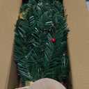 Liecho 24 Inch Tabletop Mini Christmas Tree, Miniature Pine Christmas Tree with Hanging Ornaments, Battery Operated Artificial Xmas Tree, Best DIY Christmas Decorations-Gold