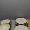 AmorArc Ceramic Dinnerware Sets,Handmade Reactive Glaze Stoneware Plates and Bowls Set,Highly Chip and Crack Resistant | Dishwasher & Microwave Safe Dishes Set,Service for 6 (18pc) (Beige)