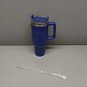 DLOCCOLD 40 oz Tumbler with Handle, Insulated Coffee Tumbler with Lid and Straw, Car Cup Holder Friendly (Klein Blue)