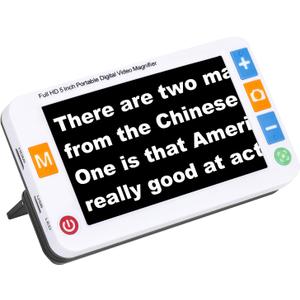 5 Inch Low Vision Aids, Electronic Auto Focus Reading Aid Simplified Buttons Digital Video Magnifier for The Visually Impaired, Low Vision, Color Blindness, Amblyopia