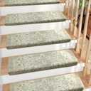 Bullnose Non-Slip Stair Treads for Wooden Steps, Carpet Stair Treads for Indoor Runner, Pet Friendly Soft Stair Rugs, Edging Stair Protectors Reusable, Washable, 30"x9.5"x1.5" 2pcs, Grey