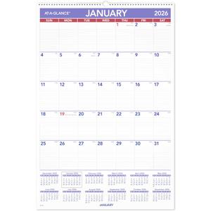 AT-A-GLANCE 2026 Wall Calendar, 20" x 30", Extra Large (PM42826)