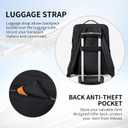 GOLF SUPAGS Stylish Laptop Backpack for Women Airline Approved Perfect for Work College and Travel Multi-Functional Casual Daypack Fits 15.6 Inch Notebook (Black)