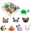 WINFA Fun Animals Push Pins, Cute Thumb Tacks Pushpins for Bulletin Board Thumbtacks Map Pin Puppy Fish Bee Snail Turtle Cat Panda Rabbit Decorative Tack Corkboard Classroom Office Home Decor