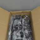 6-Lights Black Semi Flush Mount Ceiling Light, Multi-Directional Ceiling Light Fixtures, Rotatable Kitchen Track Lighting Fixtures with Wire Cages for Living Room, Dining Table, Foyer