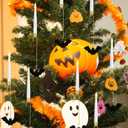 2 x Baquler 12 Pcs Black Christmas Tree Candles with Remote, LED Hanging Flickering Flameless Battery Operated Candles with Bat Hooks Ornaments for Christmas Tree Home Winter Party Decor