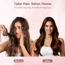 2-in-1 Blow Dryer Brush & Hair Straightener, Ionic & Ceramic Thermal Brush with Adjustable Heat & Cool Shot, 110000 RPM Motor High-Speed Motor for Frizz-Free, Smooth & Voluminous Hair, Gray with Comb