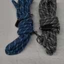 2 Pack Long Dog Leash for Training - 15FT/30FT/50FT, Reflective Rope Check Cord for Large, Medium & Small Dogs - Tie-Out Cable Lead for Hunting, Camping or Backyard (2Pack Black&Blue)