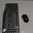 Wireless Keyboard and Mouse Combo, Full-Sized 2.4GHz Wireless Keyboard with Comfortable Palm Rest and Optical Wireless Mouse for Windows, Mac OS PC/Desktops/Computer/Laptops (Black)