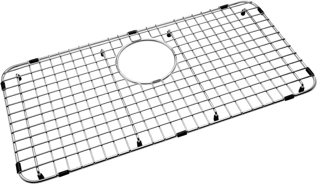 Serene Valley Sink Bottom Grid 25-1/4" X 12-1/2, Rear Drain with Corner Radius 1-1/2", Sink Protector NDG2513R, Medium