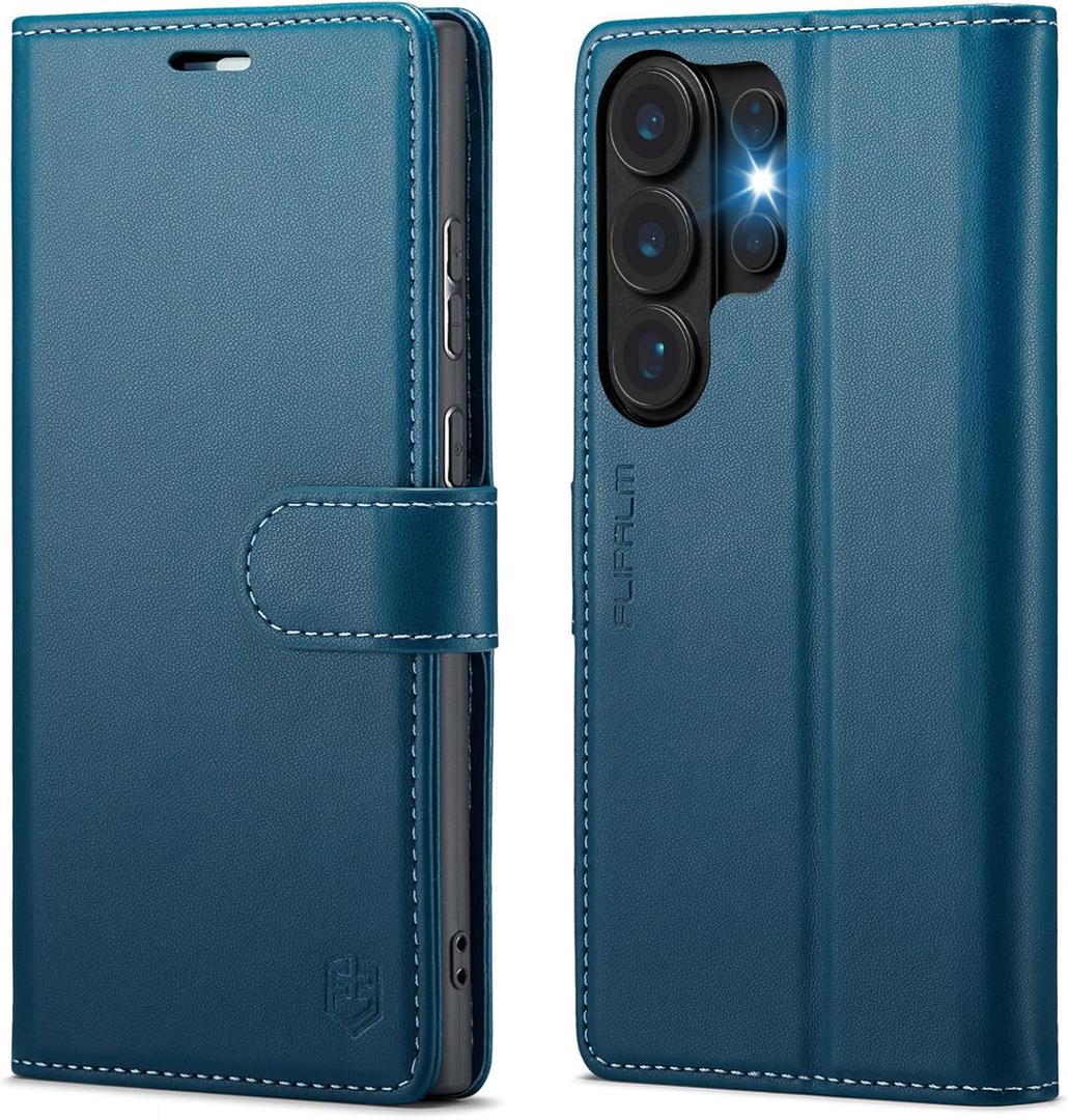 Wallet Case for Samsung Galaxy S26 Ultra 6.9", RFID Blocking Credit Card Holder, PU Leather Folio Flip Kickstand Protective Shockproof Cover for Galaxy S26 Ultra (Blue, Samsung Galaxy S26 Ultra)